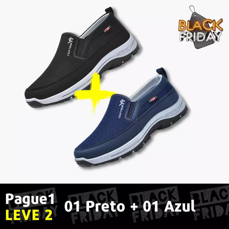 [🔥BLACK FRIDAY] COMPRE 1 LEVE 2 Tênis Mocassim Ortopédico Antiderrapante