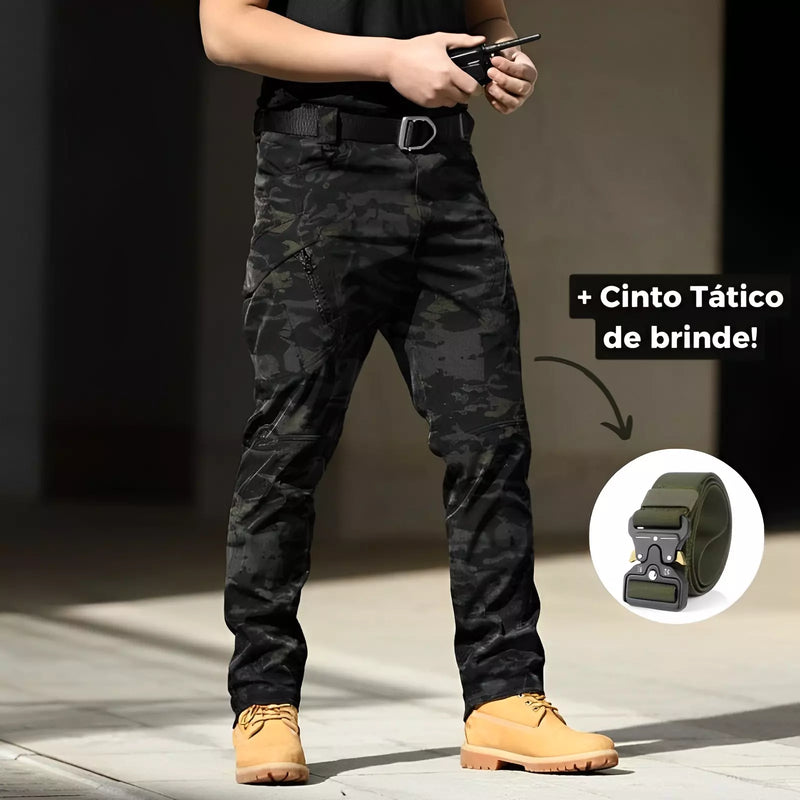 Calça Military Tactical® Ultra Resistente e Impermeável + Cinto de BRINDE