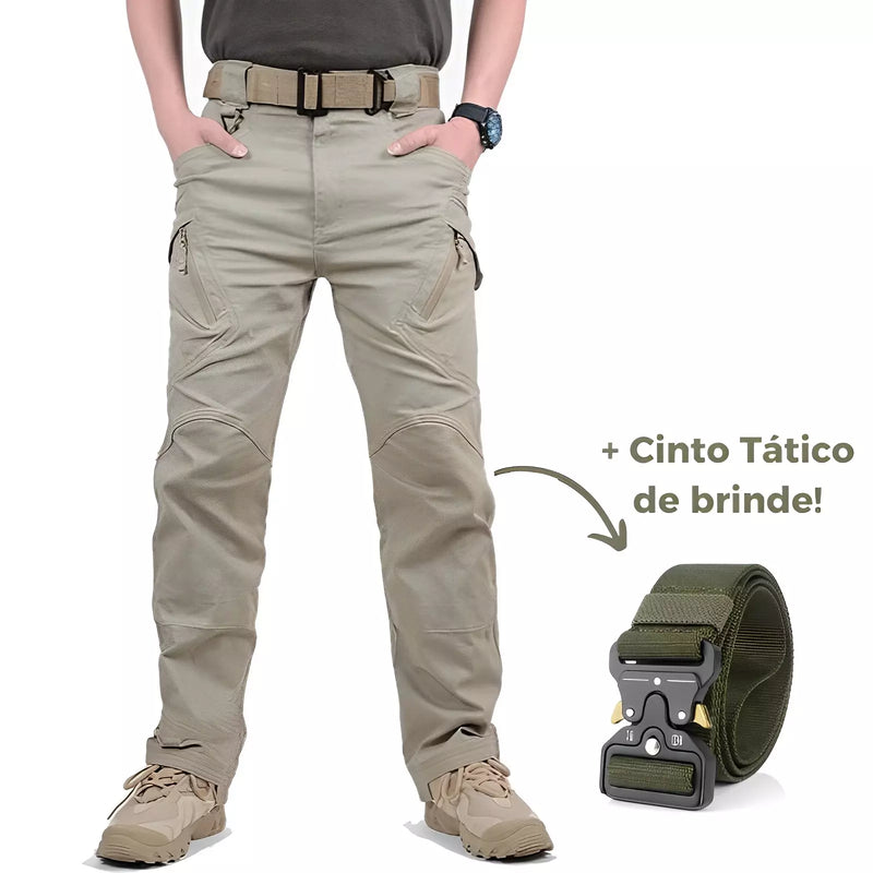 Calça Military Tactical® Ultra Resistente e Impermeável + Cinto de BRINDE