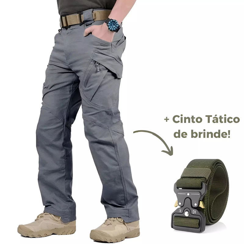 Calça Military Tactical® Ultra Resistente e Impermeável + Cinto de BRINDE